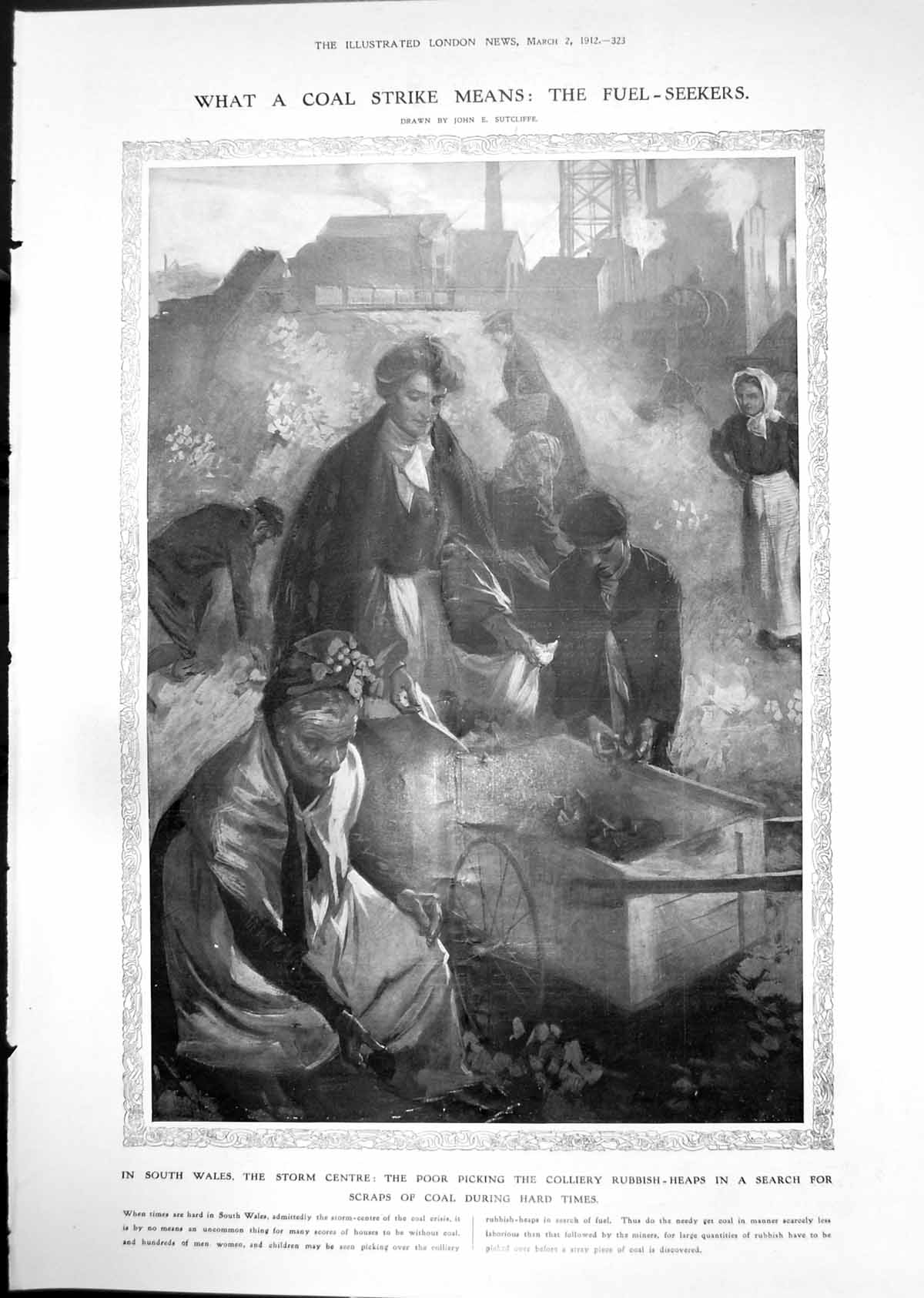 Old Coal Strike Poor Rubbish Heaps Funeral Duke Fife Hms Powerful 1912 20th