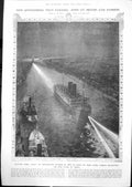 Old Print Vessels Navigating Suez Canal Night Hamadsha Dance Tangier 1912 20th
