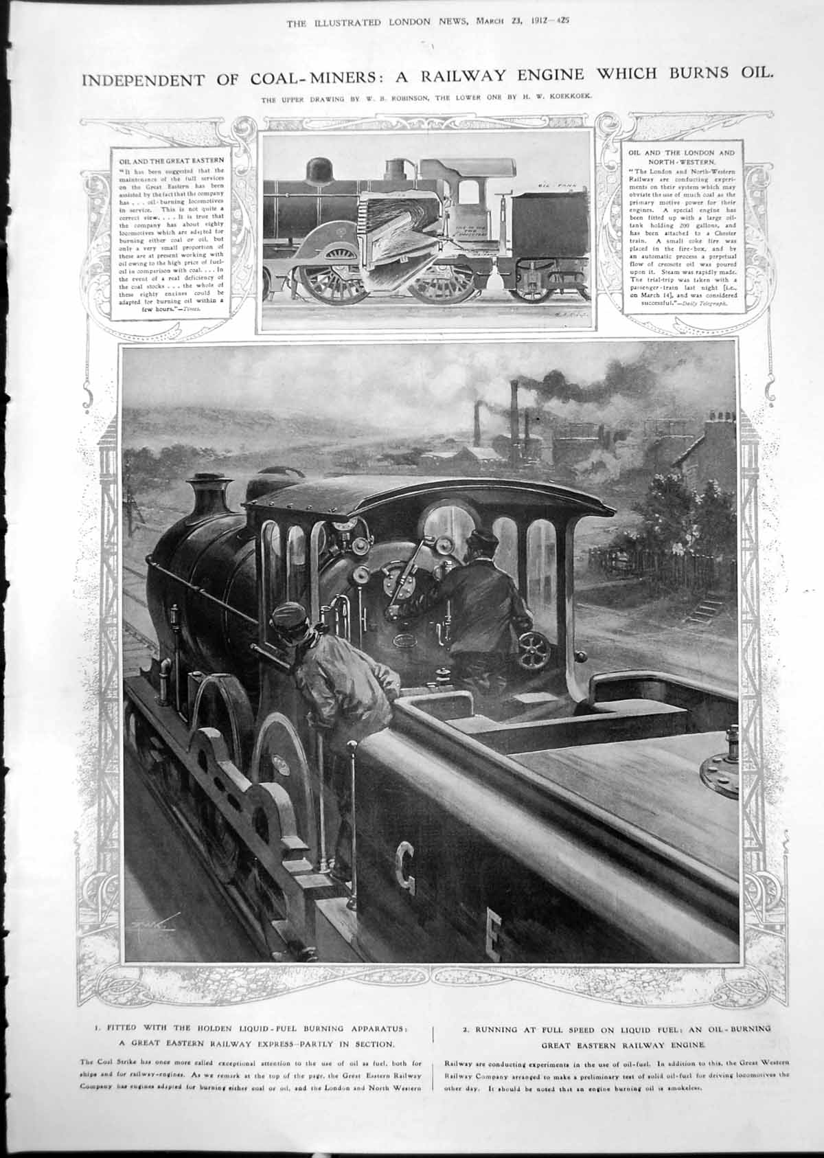Print Oil Burning Railway Engine Major Lang King Italy Dr Rudolph Diesel1912