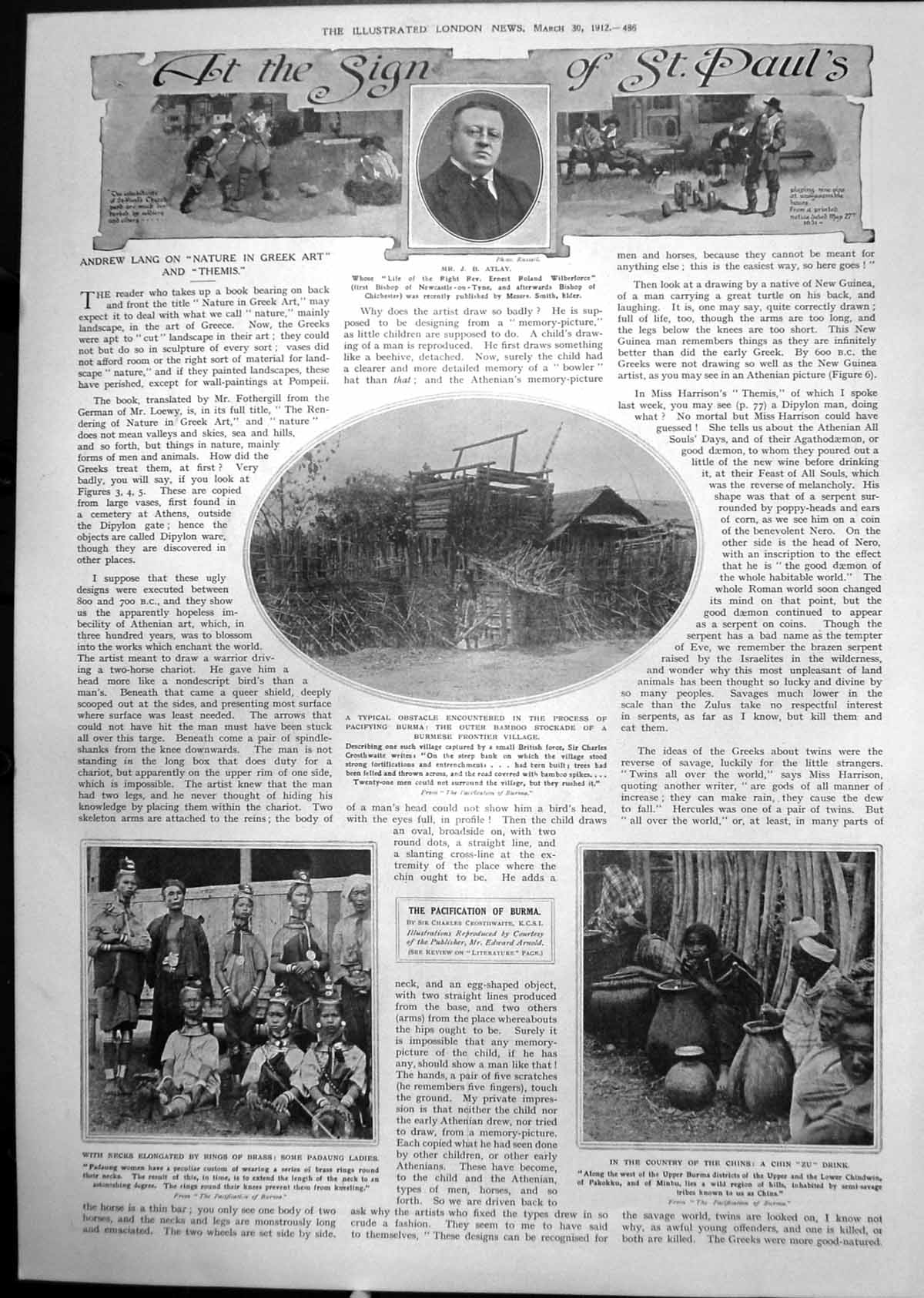 Old Pacification Burma Bamboo Stockade Padaung Ladies Chin Zu Drink 1912 20th
