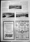 Original Old Antique Print London Museum Model London Bridge Charing Cross 1912