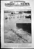 Old Print Oxford Cambridge Boat Race Sinking Both Boats Rough Water 1912 20th