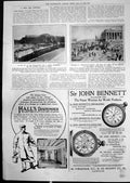 Antique Old Print New Railway Station Leipzig King Queen Hellenes Athens 1912