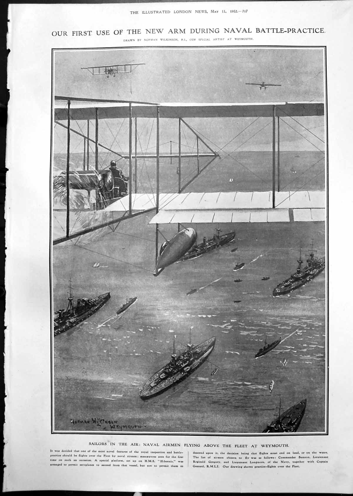 Old Naval Airmen Above Fleet Weymouth Titanic Inquiry Lord Mersey 1912 20th