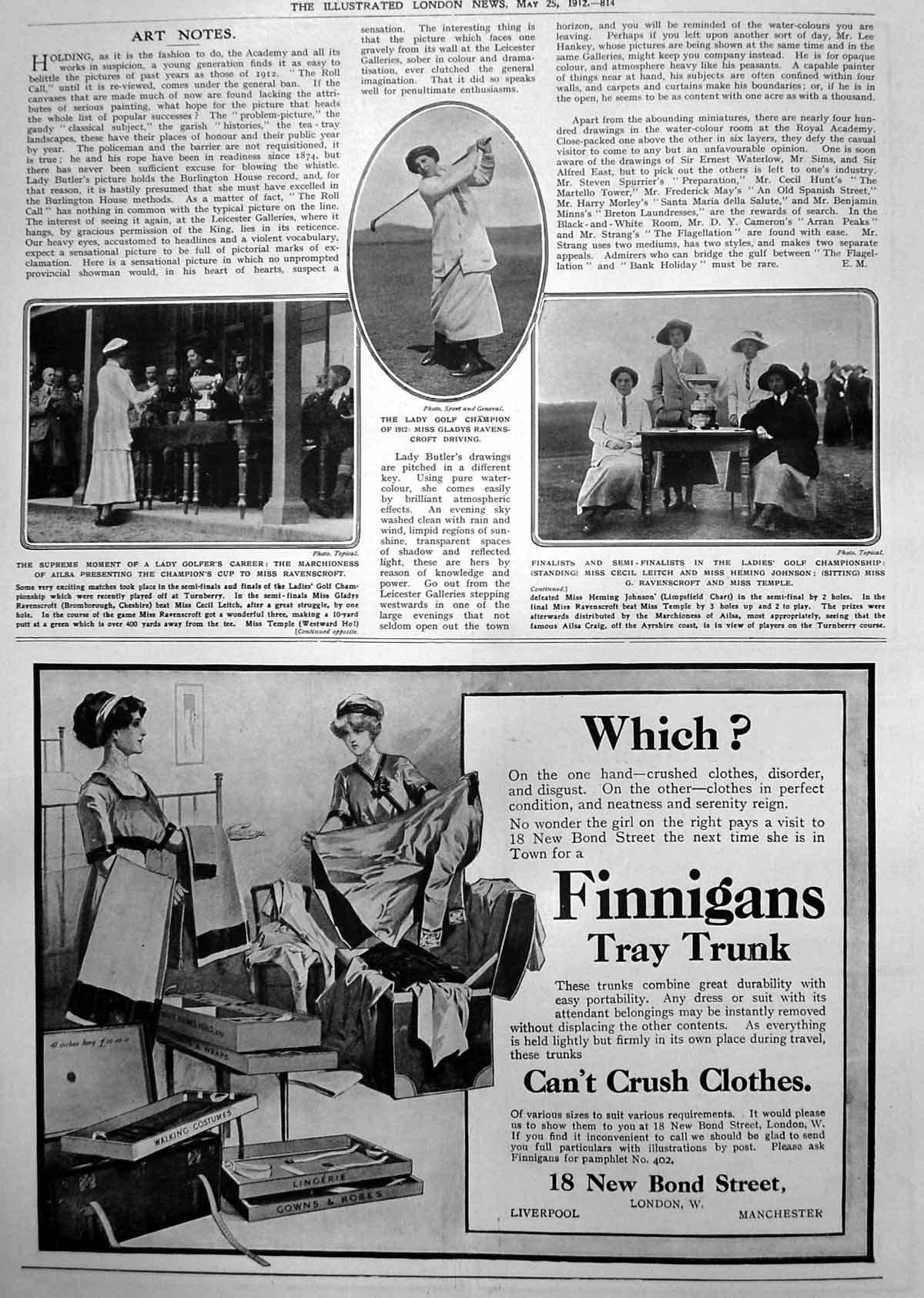 Old Ladies Golf Marchioness Ailsa Gladys Ravenscroft Cecil Leitch 1912 20th