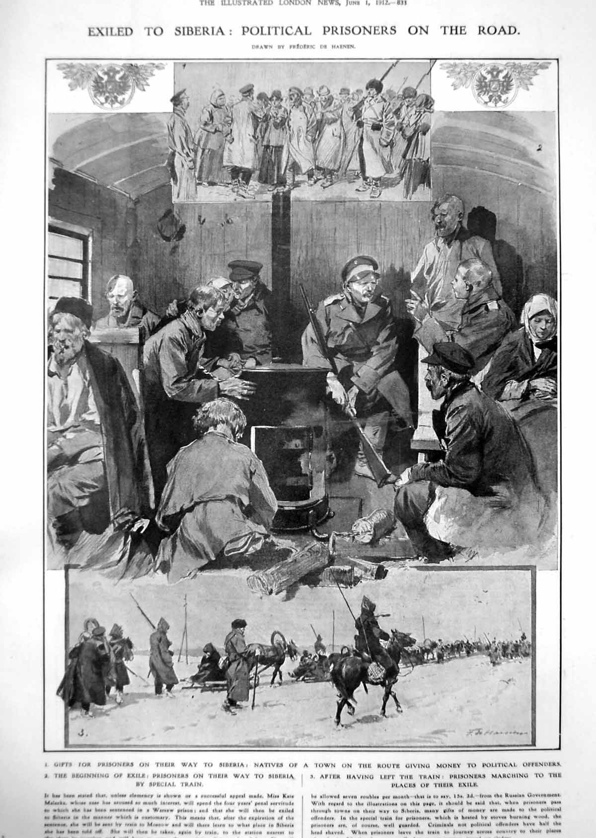Old Exiled Siberia Prisoners Train Volcano Asama Baroness D'Anethan 1912 20th