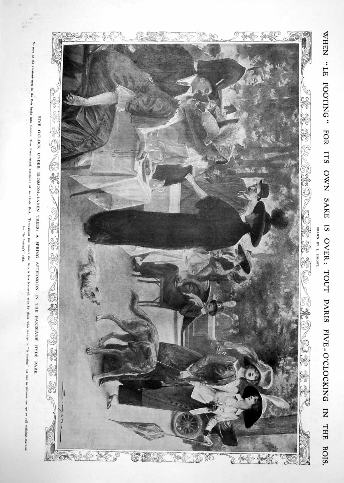 Print Parisians Bois Relaxing Bolt Blue Pilgrims Path Sacro Monte D'Orta 1912