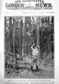 Antique Old Print F Aumaury Talbot Firing Blossoms Flowers Trees Nigeria 1912