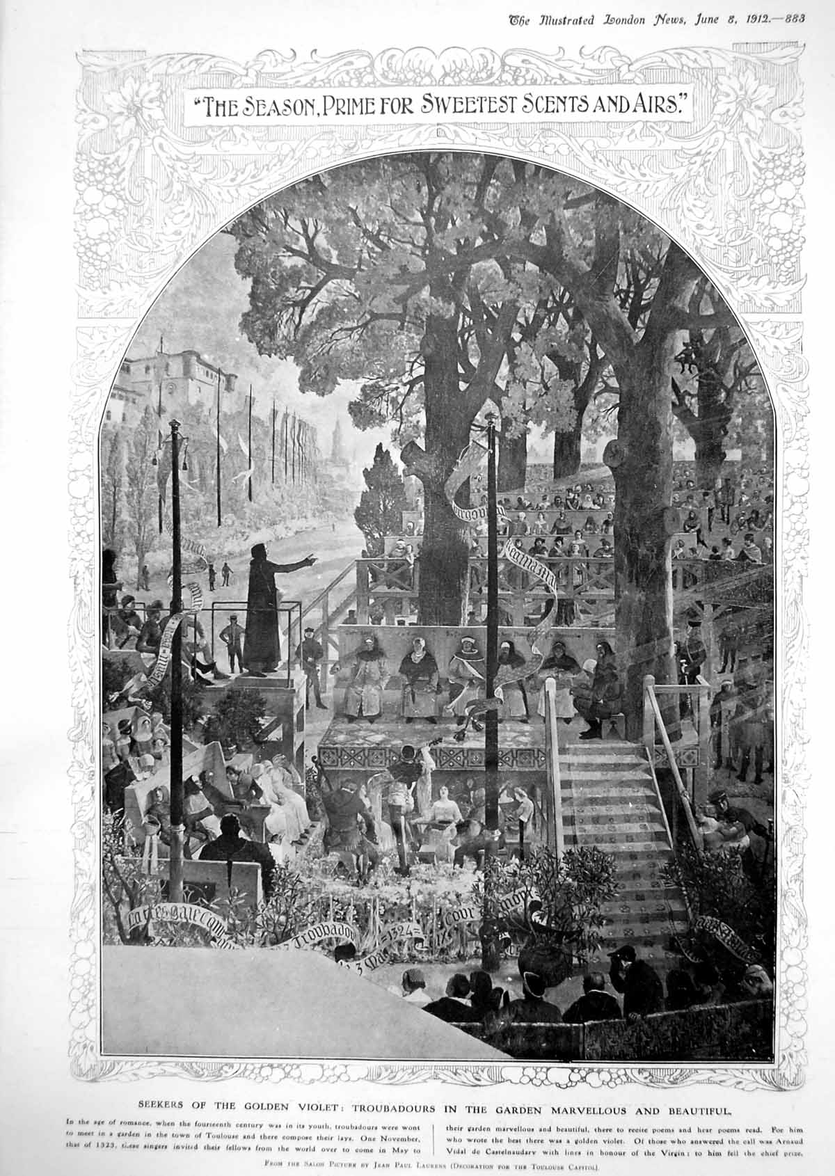 Old Troubadours Garden Toulouse Summer Faites Donc Risette Vollon 1912 20th