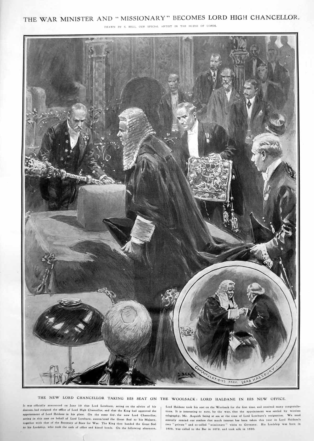 Old Lord Haldane Lord Chancellor Count Stephen Tisza Gustav Hamel 1912 20th