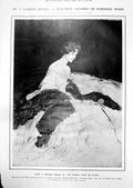 Old Print Woman With Scarf Etienne Sir Sidney Lee Dictionary Nat Biography 1912