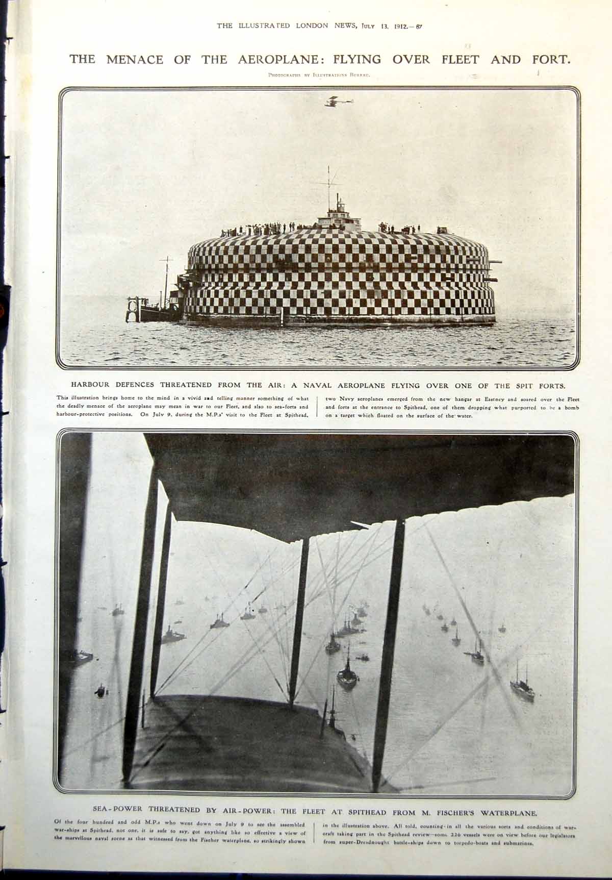 Old Aeroplane Spit Fort M Fischers Waterplane Cricket Coach Crichton1912 20th