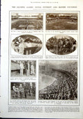 Old Print Olympic Games Stockholm King Sweden Sokol Festival Prague 1912 20th