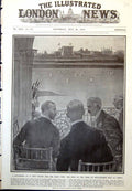 Antique Old Print King Test Match First Time Duke Devonshires Box Lords 1912