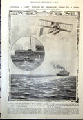 Old Hydro Aeroplane Catches Liner King Queen Winchester College Damaged