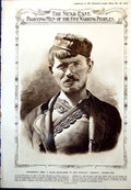 Old Print Montenegros Army King Nicholas Men Servia Army King Peter 1912 20th