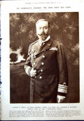 Old Admiral Hsh Prince Louis Battenberg Battle Ships Moltke Kaiser 1912 20th