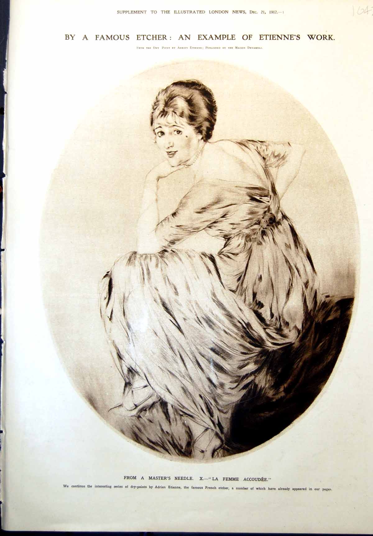 Old La Femme Accoudee A Etienne Wireless Apparatus Messages Ashore1912 20th