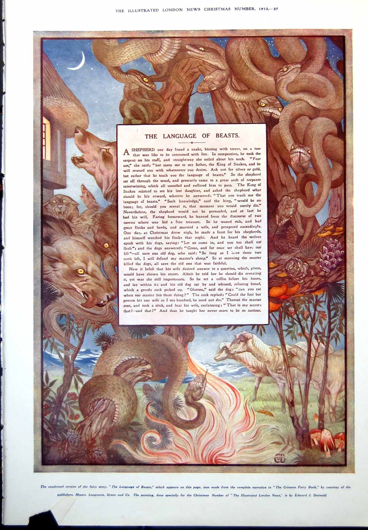 Old Language Beasts Fairy Story E DetmGood St James M Wakefield 1912 20th