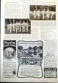 Antique Print Eton Harrow Cricket Match Harrow Vanquished Victors Eton 1912