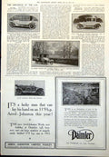 Old Print Armstrong Whitworth Car Hexham Abbey Fiat Landaulette Body 1912 20th
