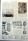 Old Print Hms Southampton Towed Last Port Queen Delhi Steel Peacock 1912 20th