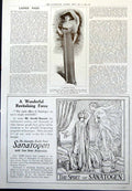 Antique Old Print Seaside Frock Sponge Cloth Sanatogen Health Food Tonic 1912