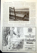 Antique Print Thousands Bathing Wannsee Berlin Ushers Whisky Edinburgh 1912