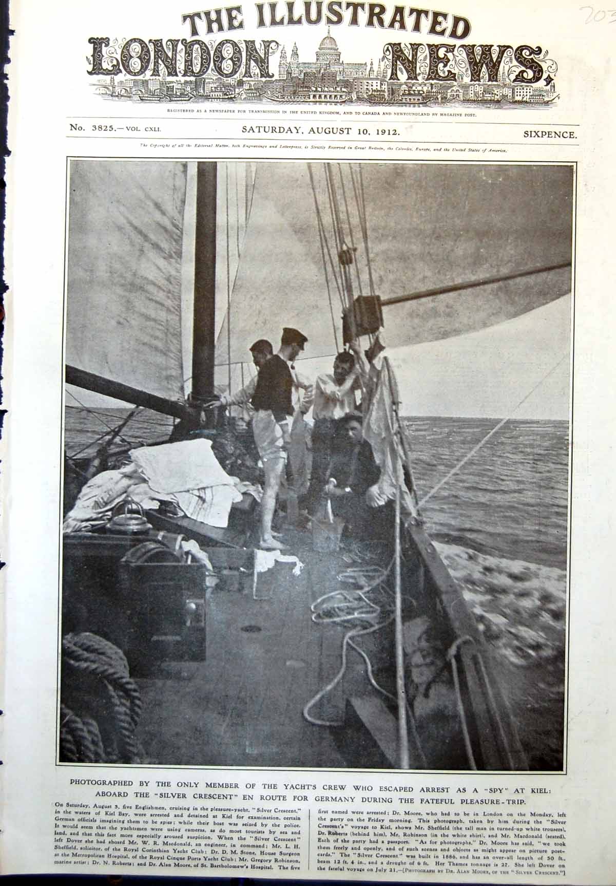 Old Englishmen Cruising Silver Crescent Arrested Suspicion Spies Germany