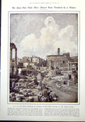 Old Print Forum Romanum Remains Ostia Pompeii Latium Theatre Castle 1912 20th
