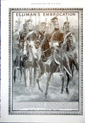Old Print Ellimans Embrocation Horses Versailles Parisian Rendezvous 1912 20th
