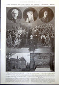 Old Print Bramwell Booth Salvation Army Died Halifax Memorial Tower 1912 20th