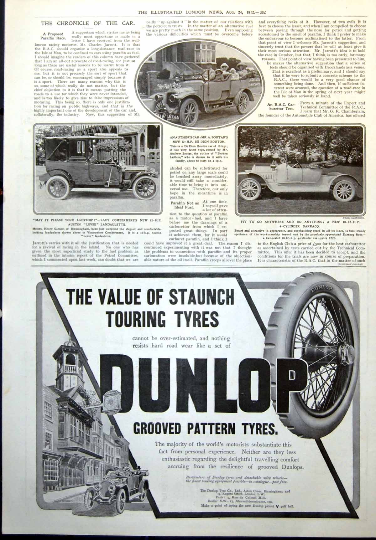 Old Lady Combermeres Austin Levee Landaulette Soutars Dion Bouton 1912 20th