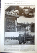 Antique Print Flooded Norwich District Charles Brand Dr Andrew Wilson 1912 20th