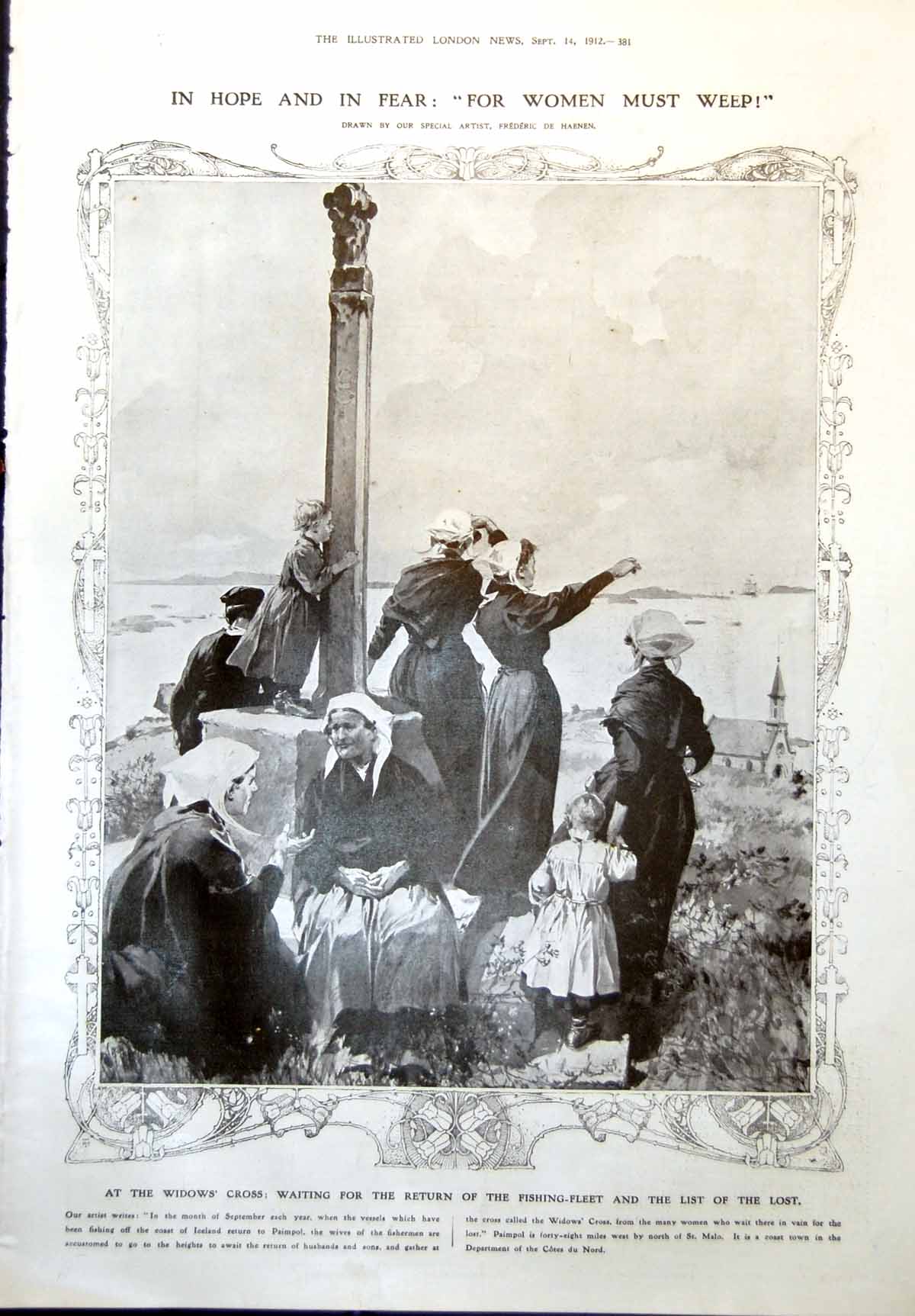 Old Widows Cross Waiting Return Fishing Fleet Sultan Ahmad Shah 1912 20th