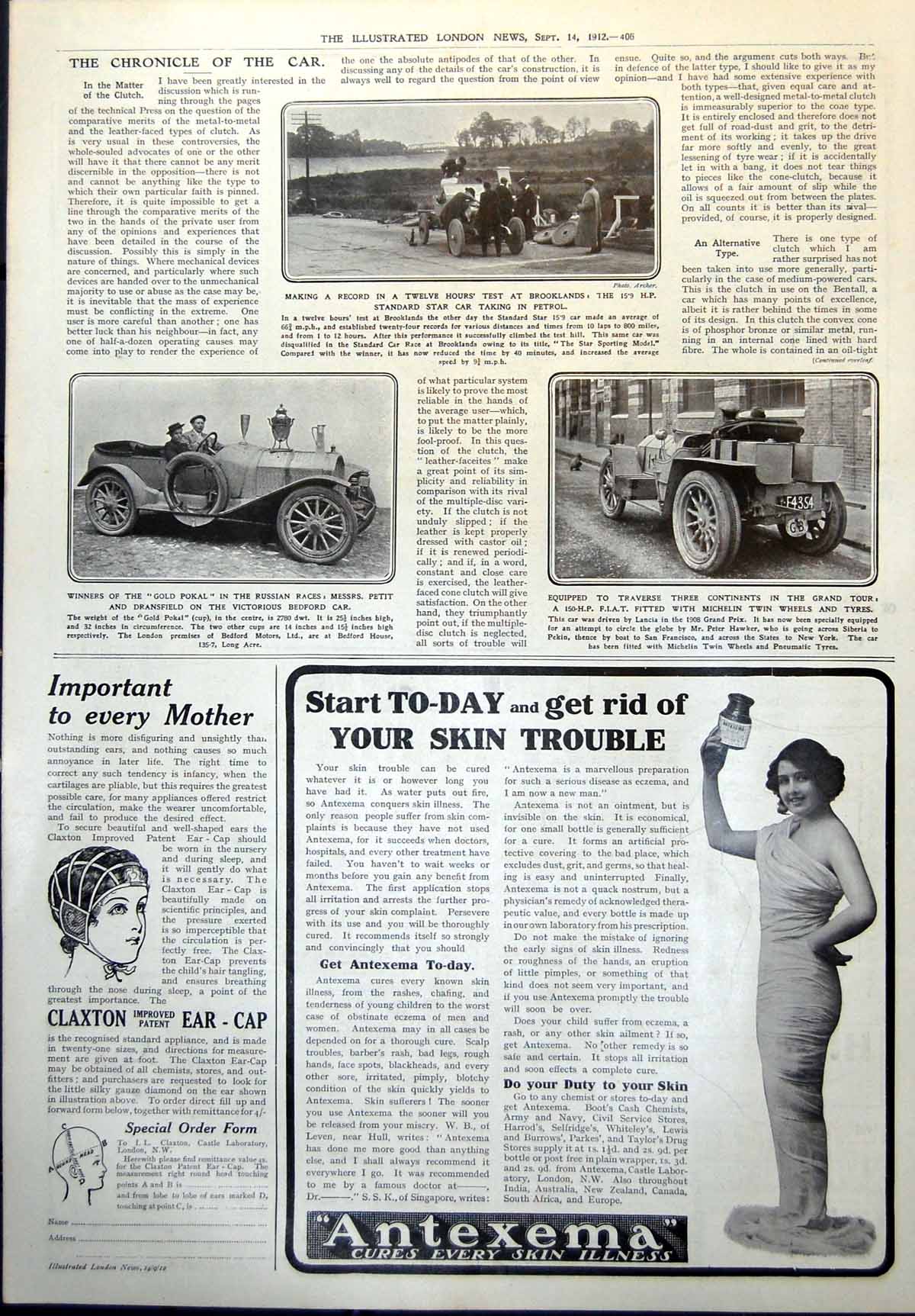 Old Petit Dransfield Bedford Russian Race Brooklands Standard Car 1912 20th