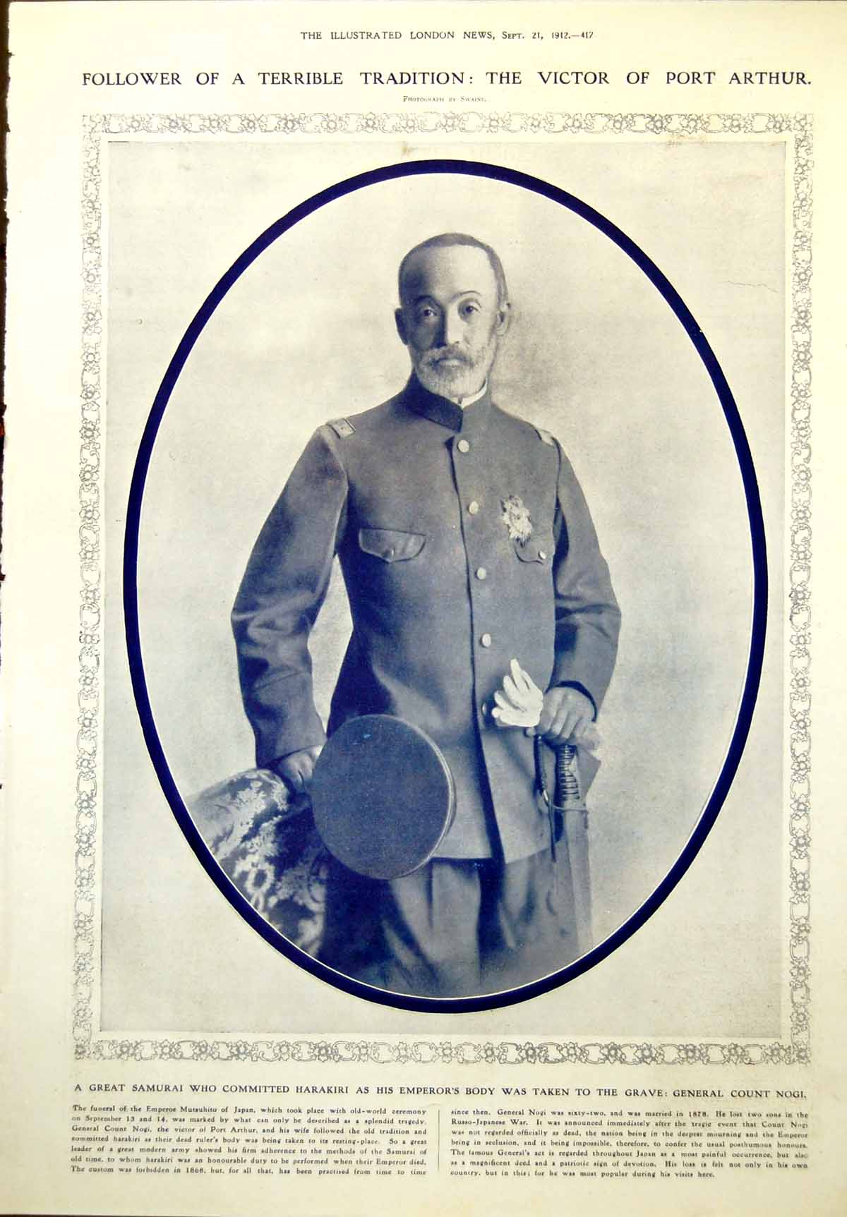 Old Gen Count Nogi Harakiri Funeral Emperor South India Church Madras