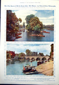 Antique Print Thames Richmond Maidenhead Bridge Persian Troops Shiraz 1912 20th