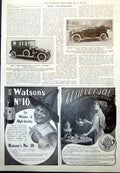 Old Print Limousine Body Siddeley Deasy Car Cadillac James Dunsmuir 1912 20th