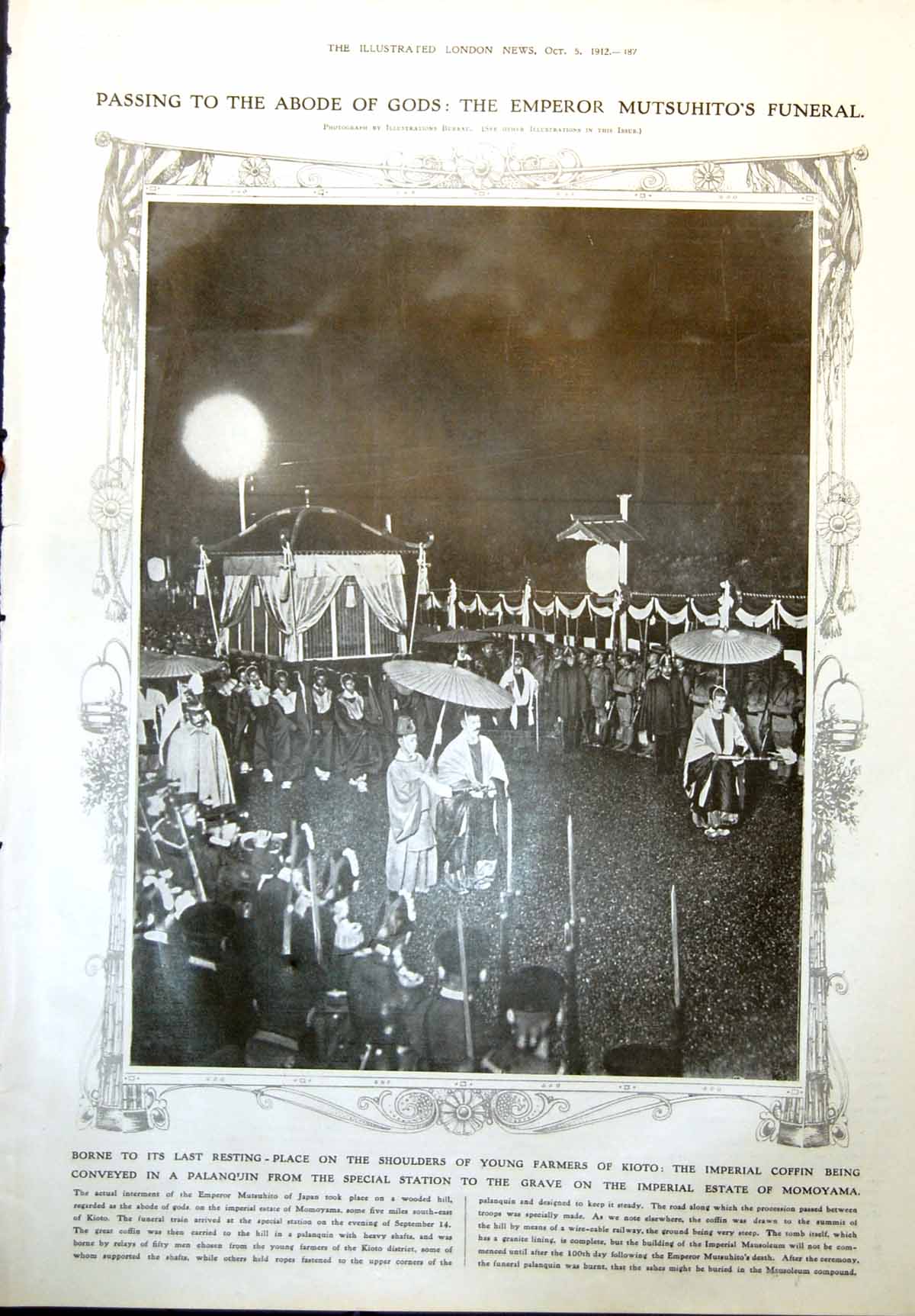 Old Emperor Mutsuhitos Funeral Kings Montenegro Greece Servia Bulgaria