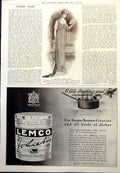 Antique Print Graceful Dinner Dress Lemco Extract Soups Sauces Gravies 1912