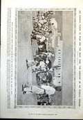 Old Print Capture Italian Officer Monoplane Azizia Burmah Shan Hats 1912 20th