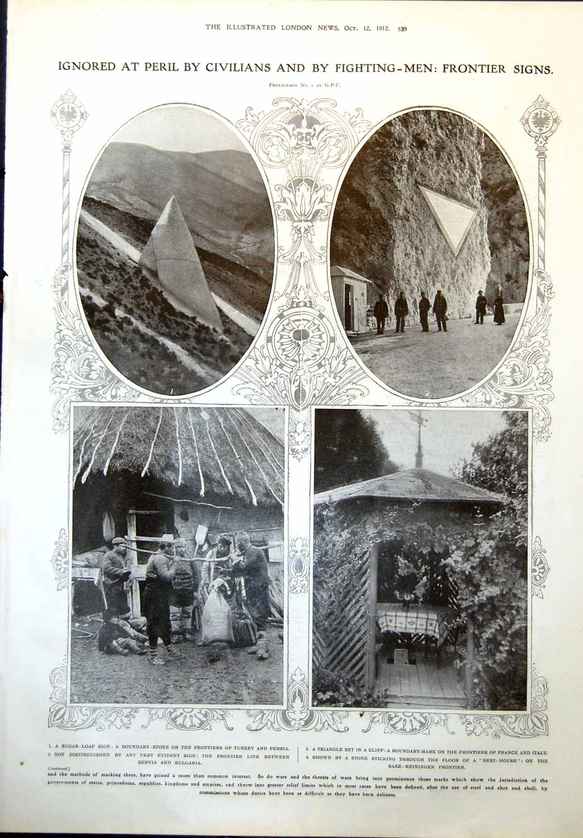 Old Frontier Signs Triangle Cliff Angus Hamilton Sir Alfred Turner 1912 20th