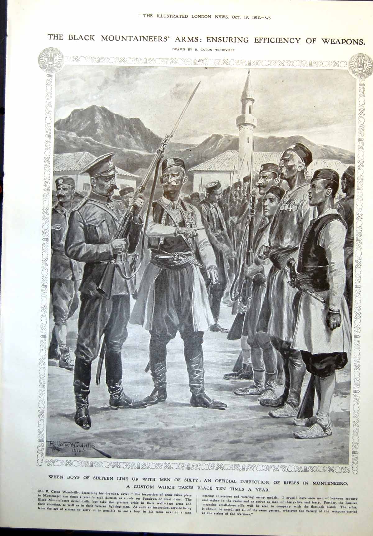 Old Inspection Rifles Montenegro Commandeering Horses Constantinople