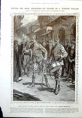 Antique Print Calling Turkish Reservists Drum Funeral Montenegrin Sier 1912