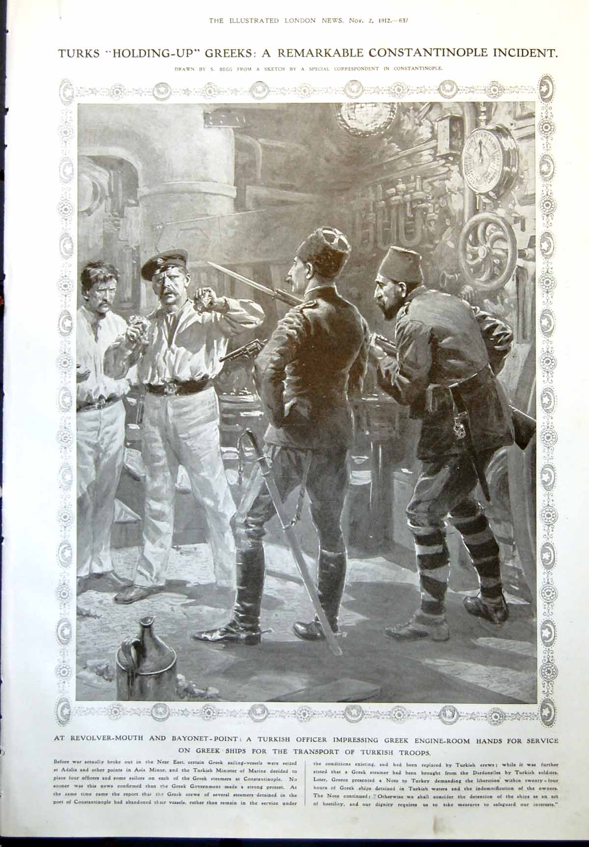 Old Turks Hing Up Greeks Sir Bryan Leighton Angus Hamilton Babin1912 20th