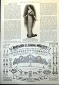 Antique Print Brocade Dress Coiffure GBandeau Assoc Diamond Merchants 1912 20th
