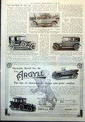 Antique Print Maythorn Limousine Landaulette Humber Cabriolet Peugeot 1912 20th