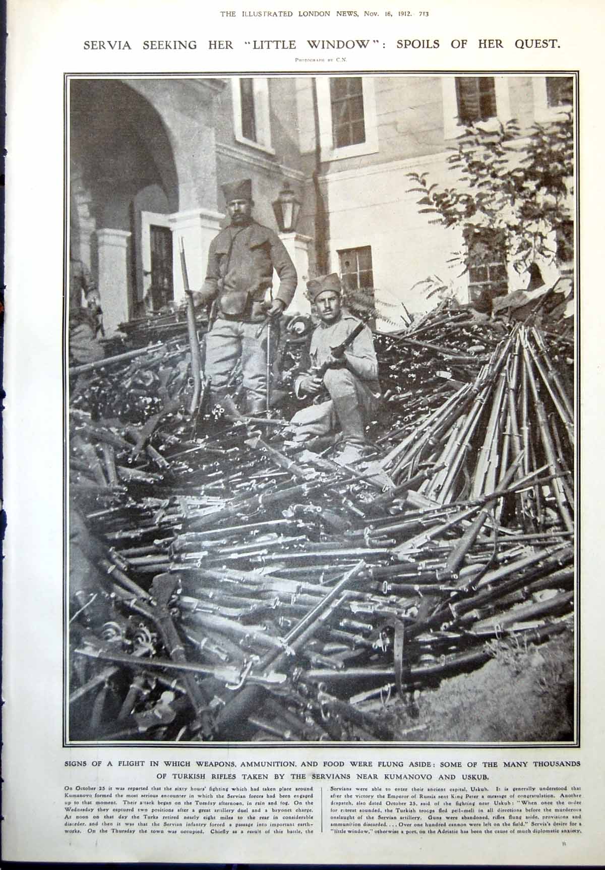 Old Turkish Rifles Taken Servians Uskub Fighting Battle Lule Burgas 1912 20th