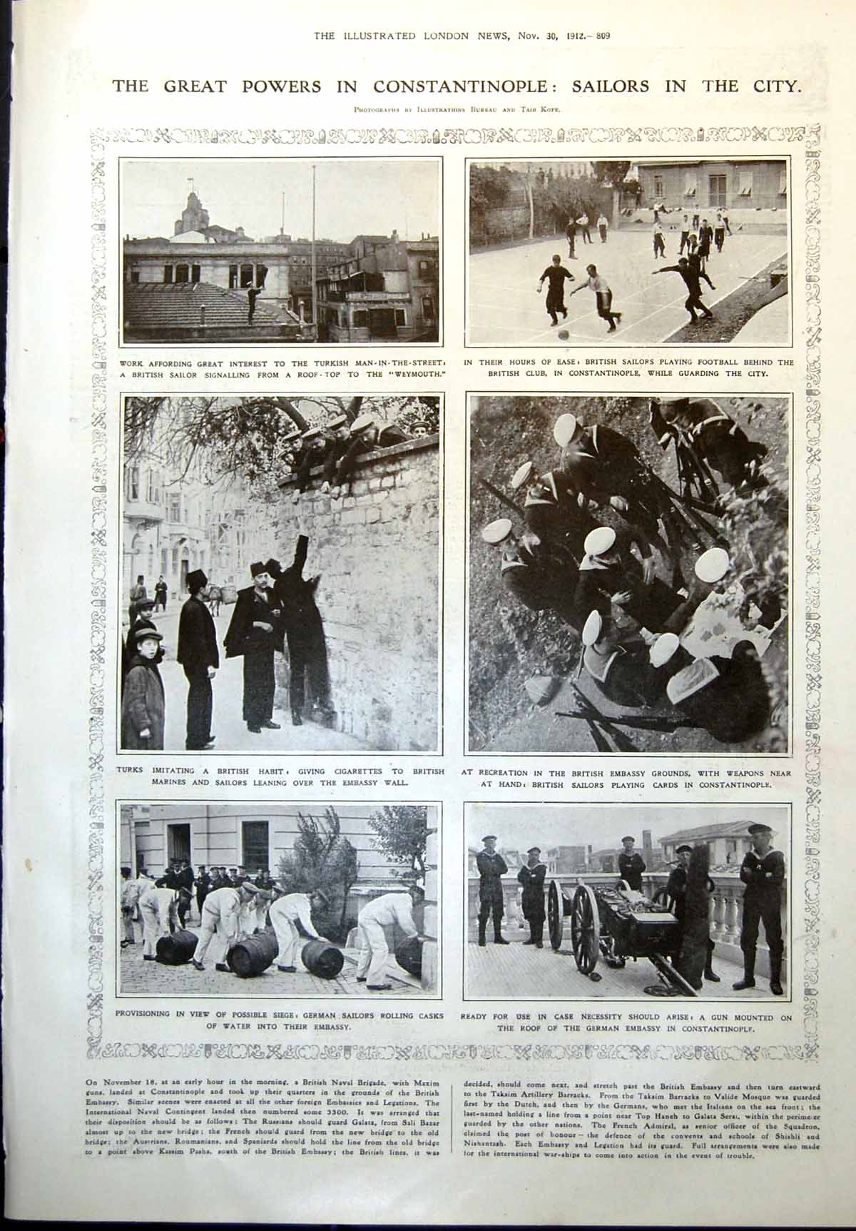 Old Sailors Constantinople Gun German Embassy Mantis Grasshopper 1912 20th